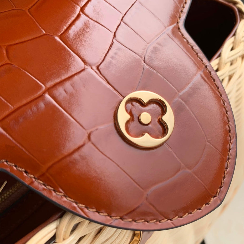 Louis Vuitton Capucines BB Bag, N88126 Brown Crocodile and Rattan - Default Title - View 5