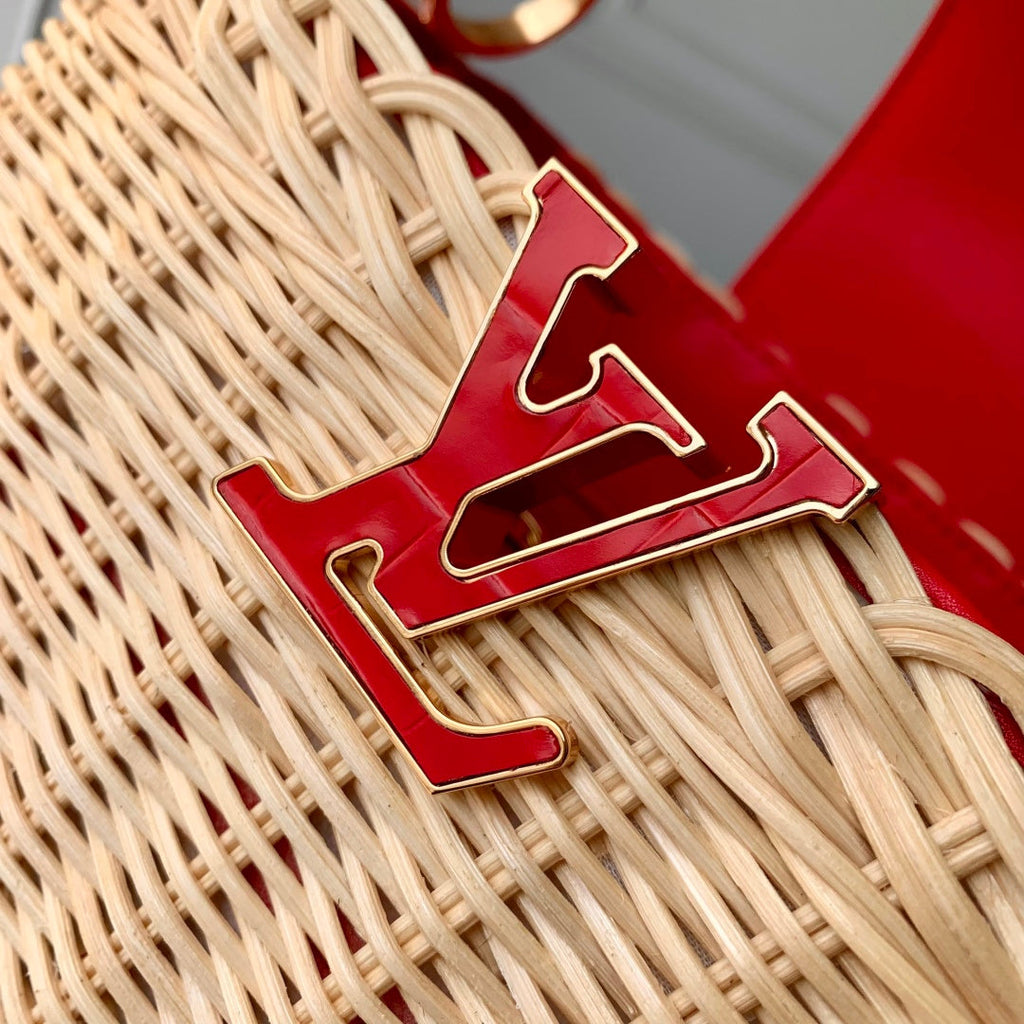 Louis Vuitton Capucines Mini Bag, M11798 Red Crocodile and Rattan - Default Title - View 5