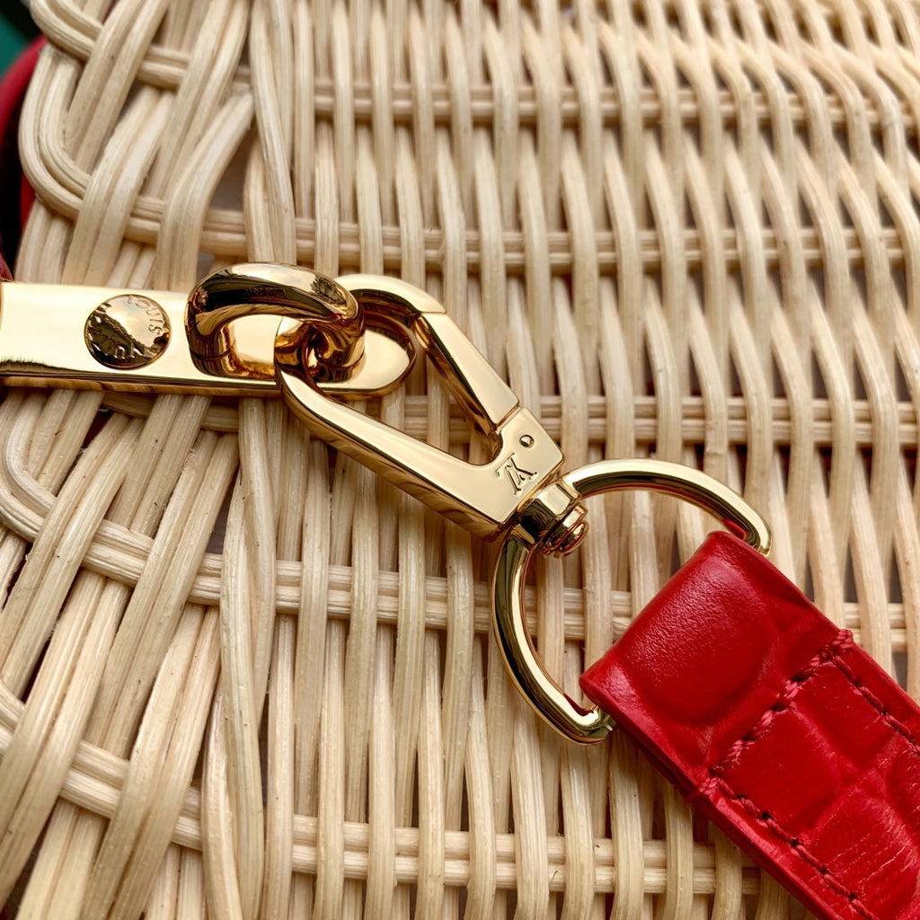 Louis Vuitton Capucines Mini Bag, M11798 Red Crocodile and Rattan - Default Title - View 7