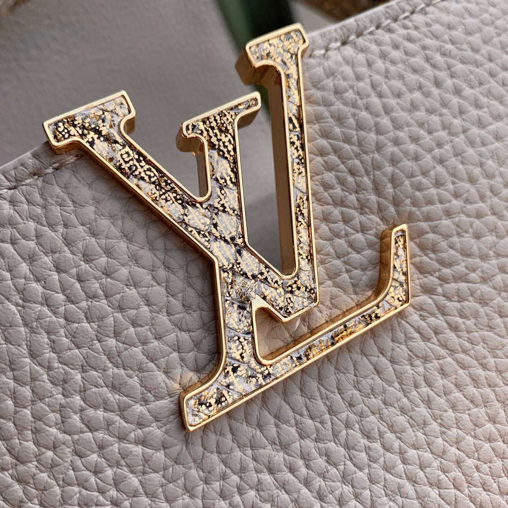 Louis Vuitton Capucines BB Bag, N89369 In Gray Taurillon Leather - Default Title - View 6