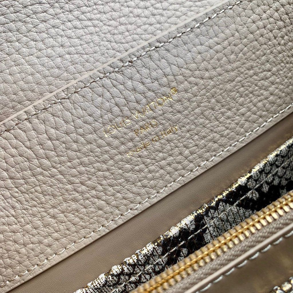 Louis Vuitton Capucines BB Bag, N89369 In Gray Taurillon Leather - Default Title - View 8