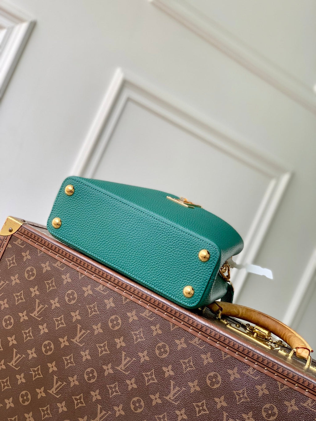 Louis Vuitton Capucines BB Bag, N89369 In Green Taurillon Leather - Default Title - View 4