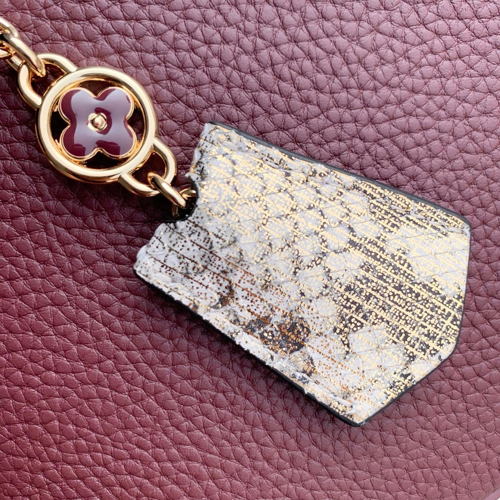 Louis Vuitton Capucines BB Bag, N89369 In Dark Red Taurillon Leather - Default Title - View 5