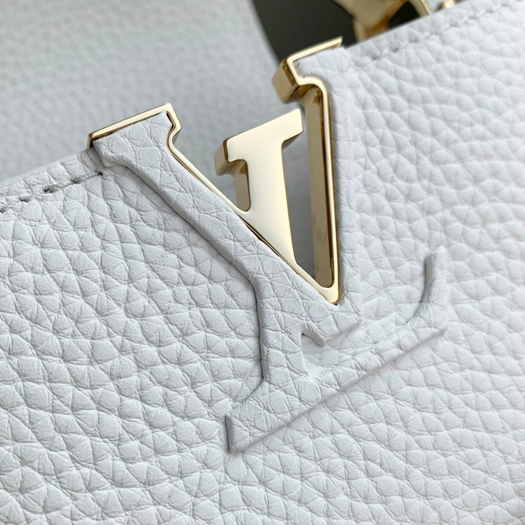 Louis Vuitton Capucines East-West Mini, M26345 In White Taurillon Leather - Default Title - View 6