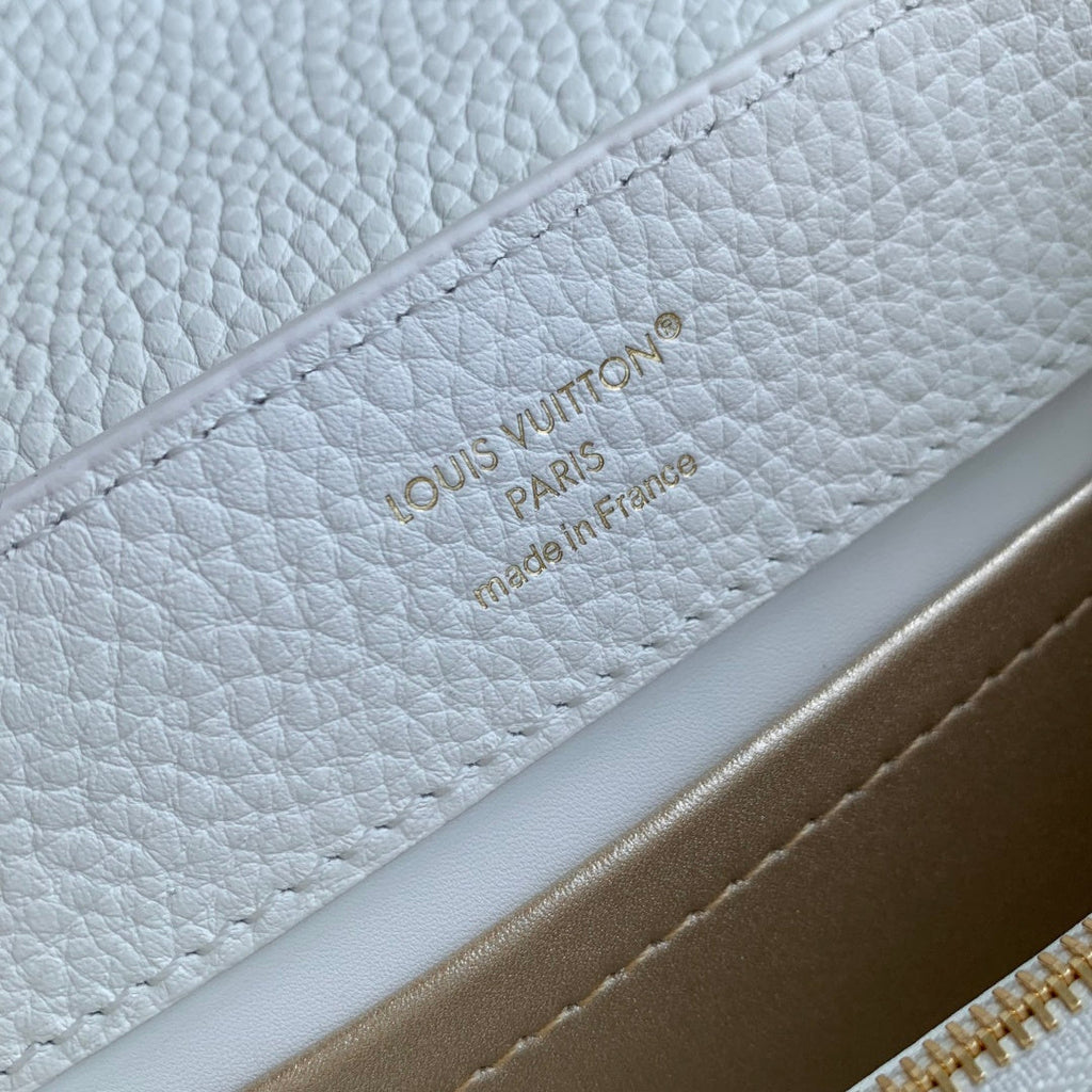 Louis Vuitton Capucines East-West Mini, M26345 In White Taurillon Leather - Default Title - View 9
