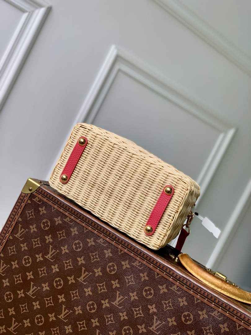Louis Vuitton Capucines BB Bag, M26025 Plum Rattan and cowhide leather - Default Title - View 4