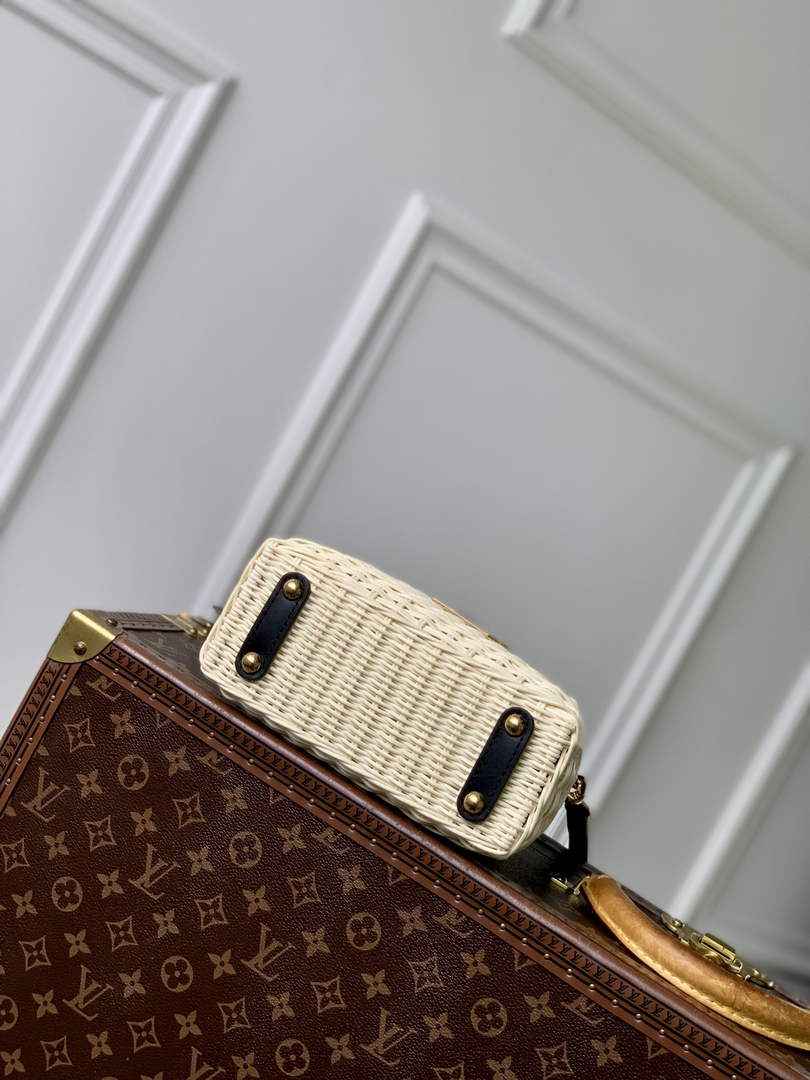 Louis Vuitton Capucines Mini Bag, M26003 Black Rattan and cowhide leather - Default Title - View 4