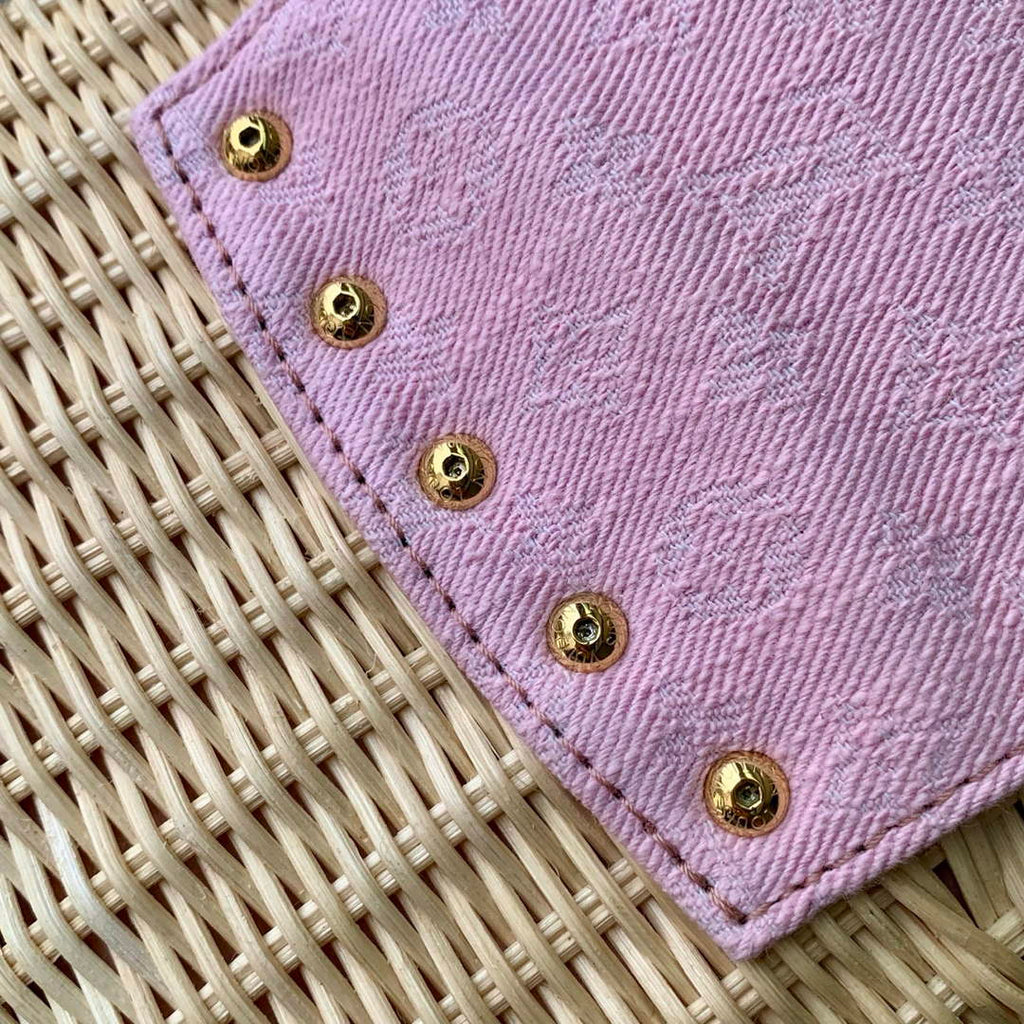 Louis Vuitton Capucines Mini Bag, M28548 Washed Pink Rattan and denim - Default Title - View 8