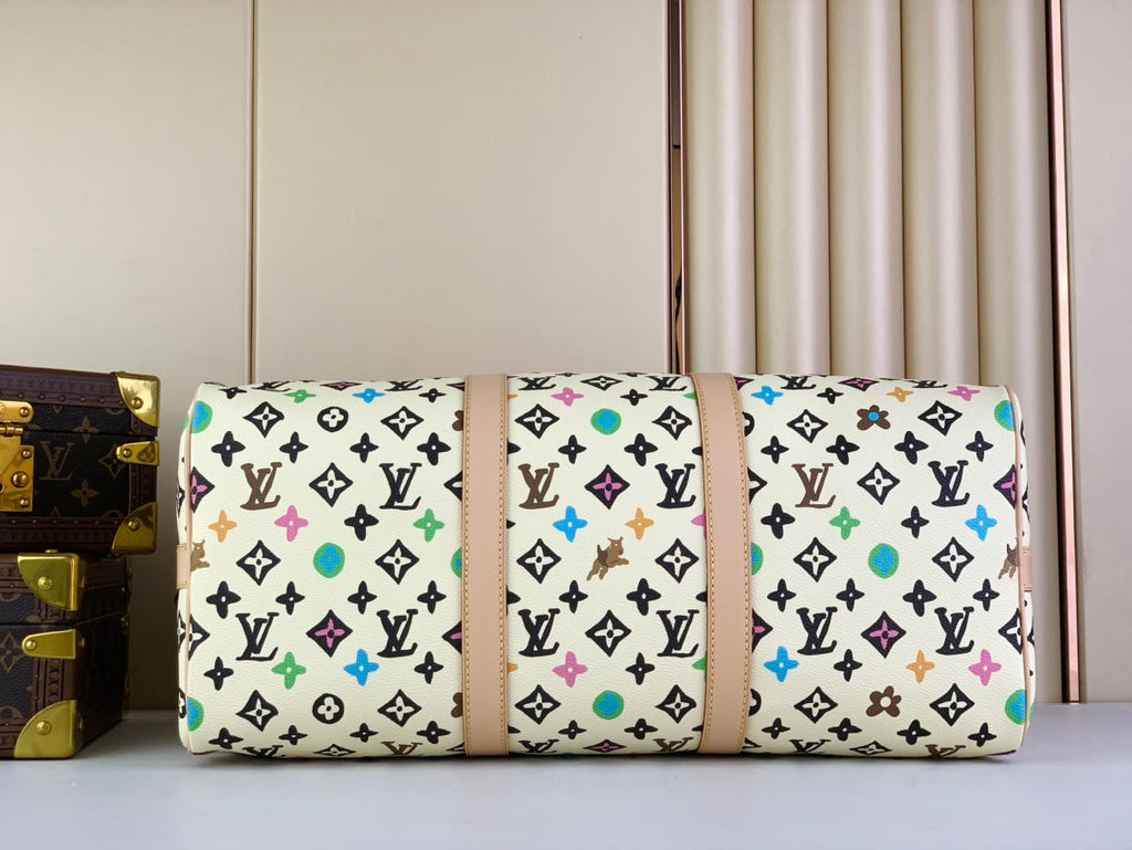 Louis Vuitton Keepall Bandoulière 45 M25233 Vanilla Monogram Canvas
