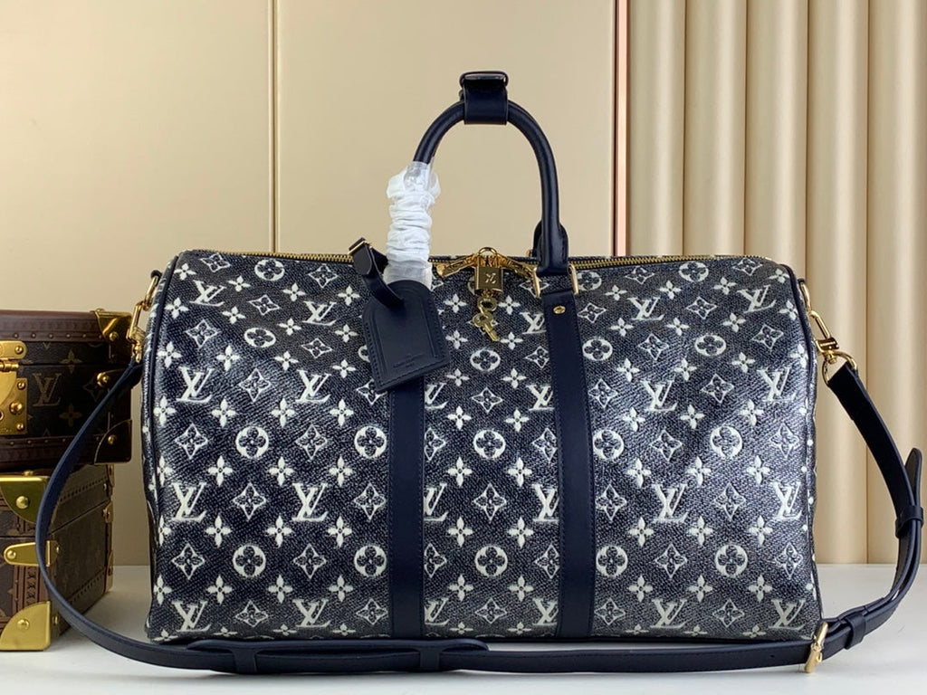 Louis Vuitton Keepall Bandouliere 45 Bag M22923 Blue Monoglam Canvas
