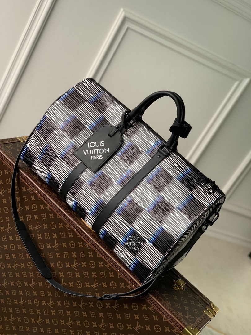 Louis Vuitton Keepall Bandouliere 50 Bag M23771 Blue Moon Leather