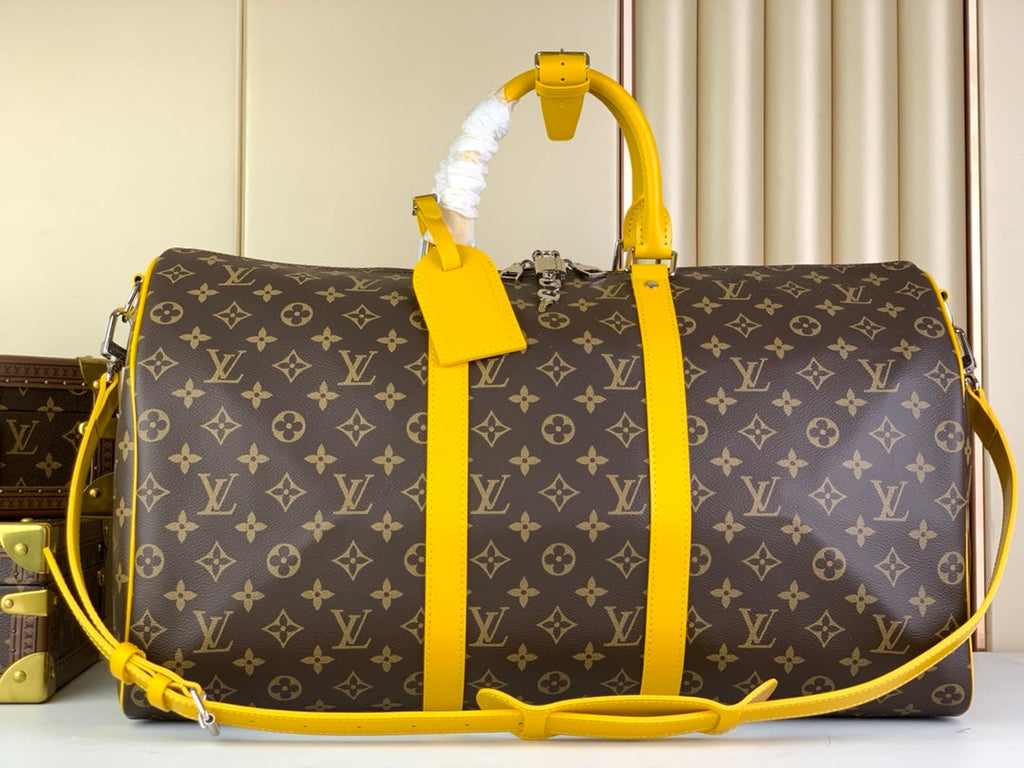 Louis Vuitton Keepall Bandoulière 50 M46771 Monogram Canvas Yellow
