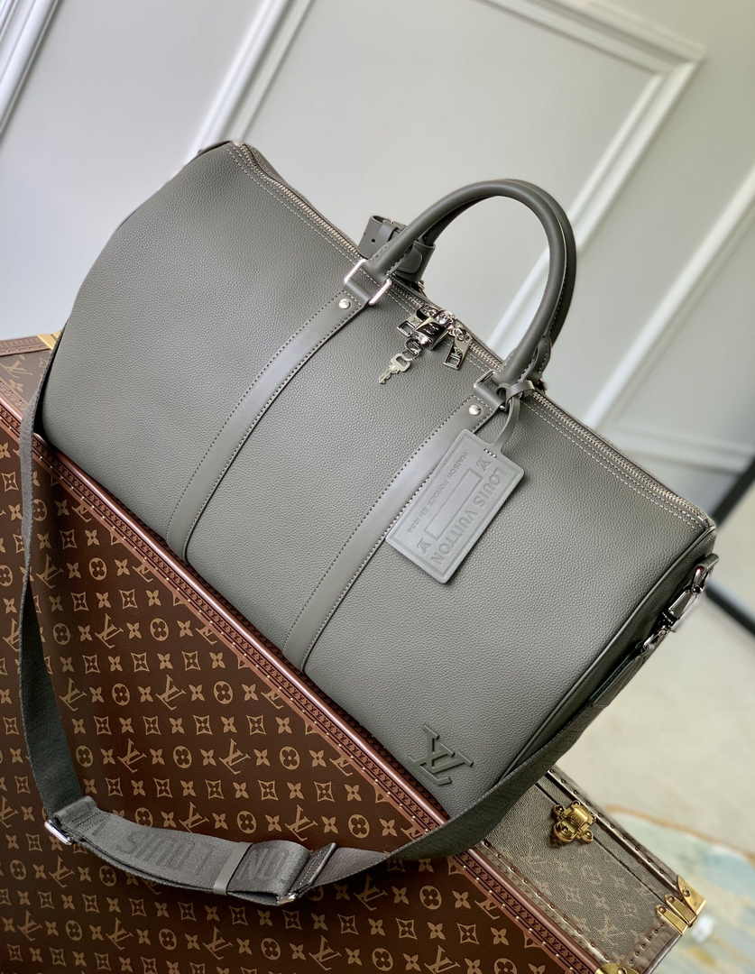 Louis Vuitton Keepall Bandouliere 50 Bag M21536 Khaki Leather