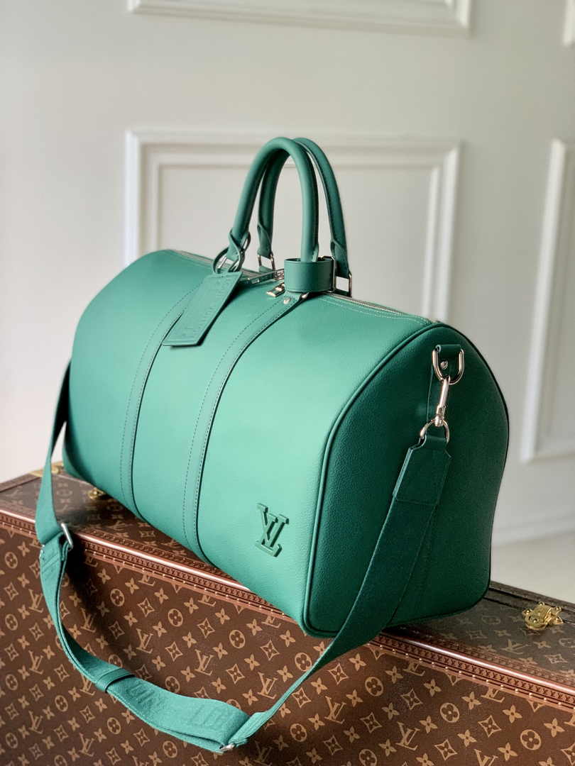Louis Vuitton Keepall Bandouliere 50 Bag M22609 Green Leather