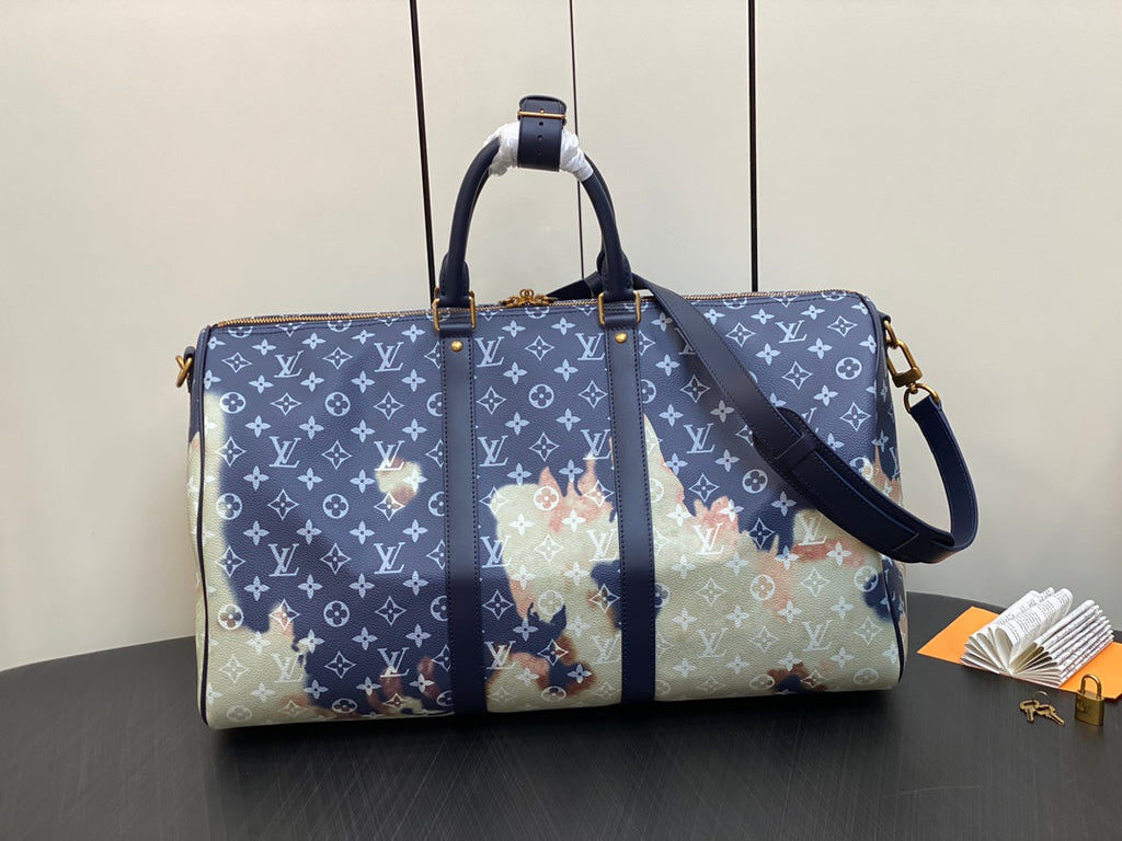 Louis Vuitton Keepall Bandouliere 50 Bag M23773 Monogram Canvas Blue