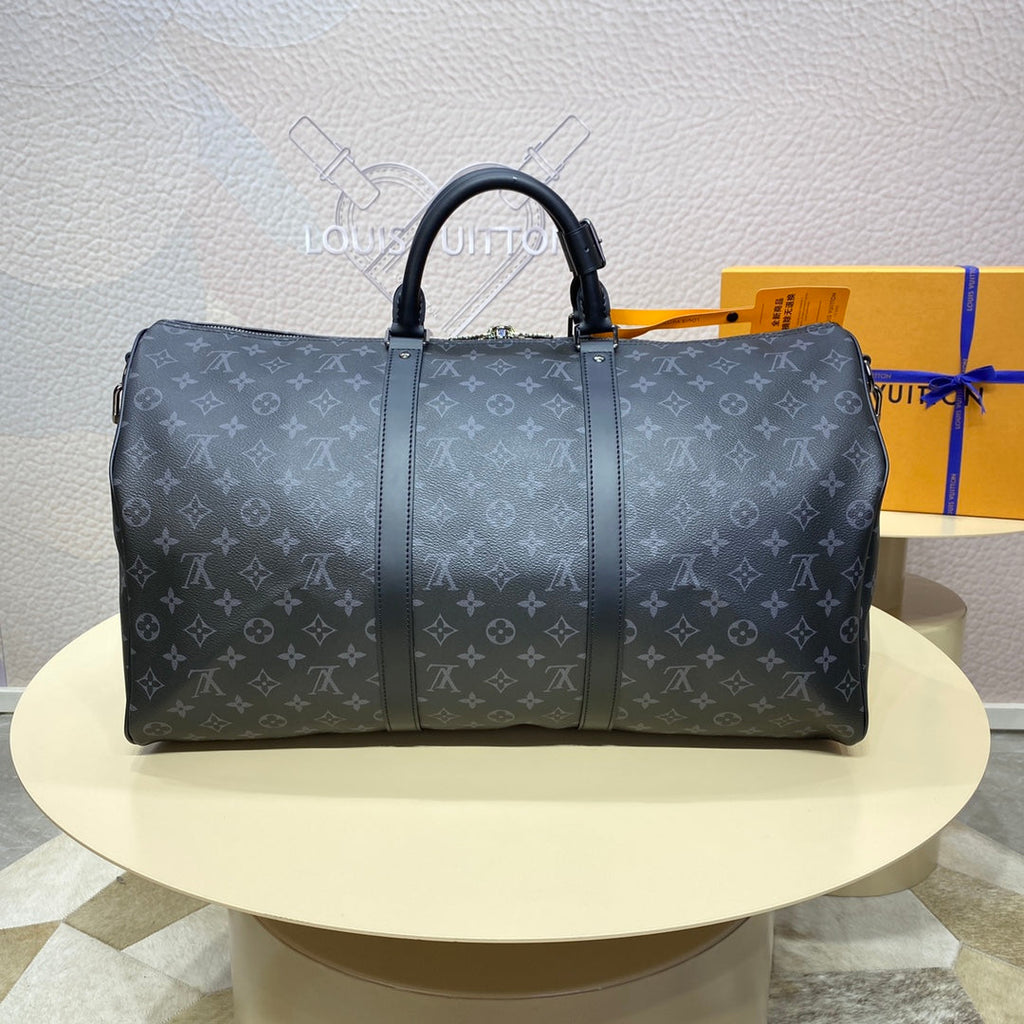 Louis Vuitton Keepall Bandoulière 50 M41416 Coated Canvas Black