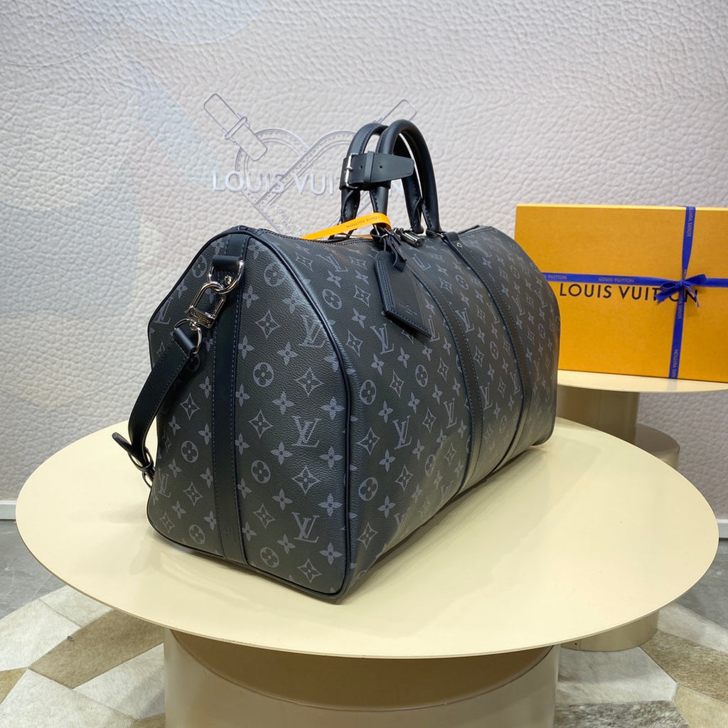 Louis Vuitton Keepall Bandoulière 50 M41416 Coated Canvas Black