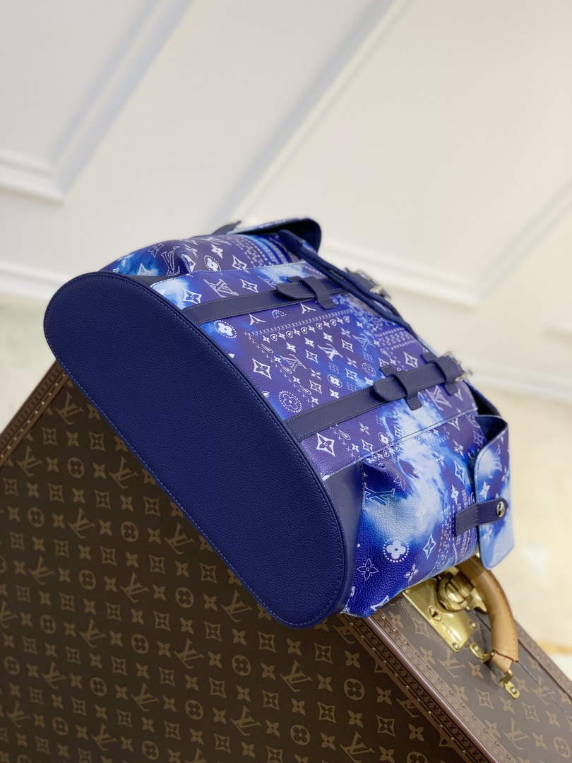 Louis Vuitton LV M20554 Christopher PM Backpack Leather Blue - 38 x 44 x 21 cm / Blue - View 4