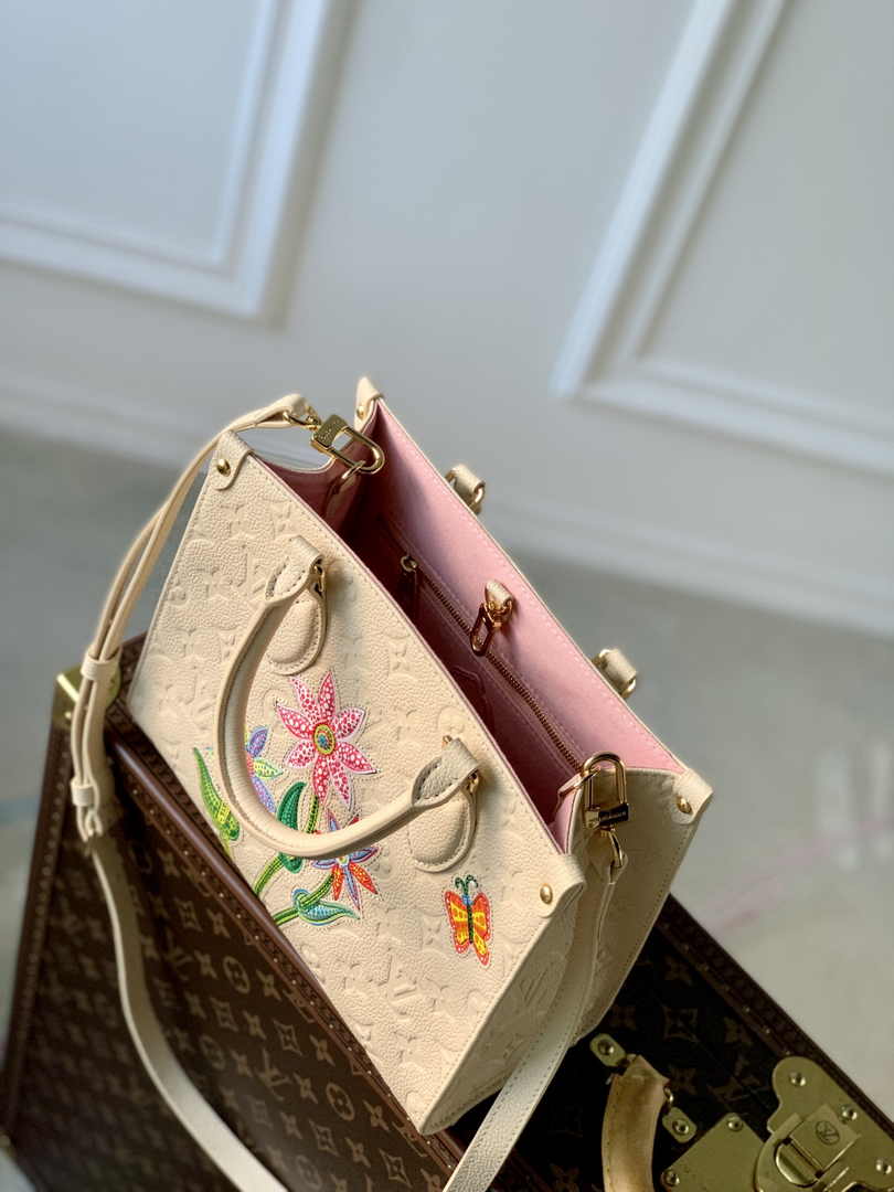 Louis Vuitton LV x YK OnTheGo PM Bag M21732 Beige Leather - Default Title - View 7