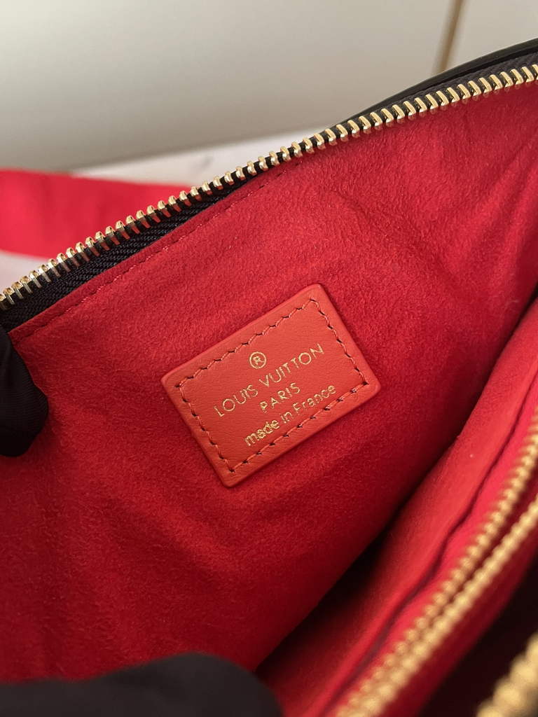 Louis Vuitton M20369 Coussin MM Handbags patent calfskin Black Red - Default Title - View 9