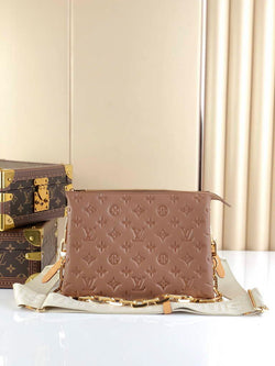 Louis Vuitton M21263 Coussin PM Handbag Lambskin Taupe - Default Title - View 1