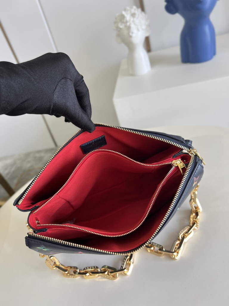 Louis Vuitton M21353 Coussin PM Handbag Lambskin Leather Navy Blue - Default Title - View 8