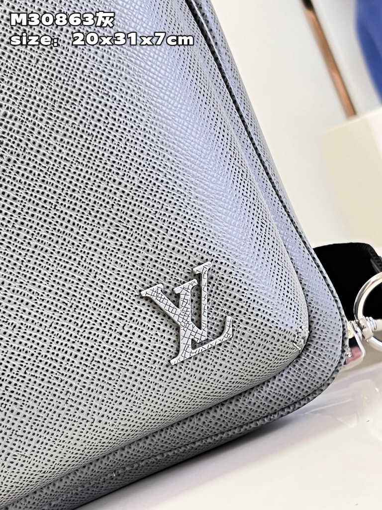 Louis Vuitton M30863 Avenue Slingbag Bag gray Taiga cowhide leather - Default Title - View 3