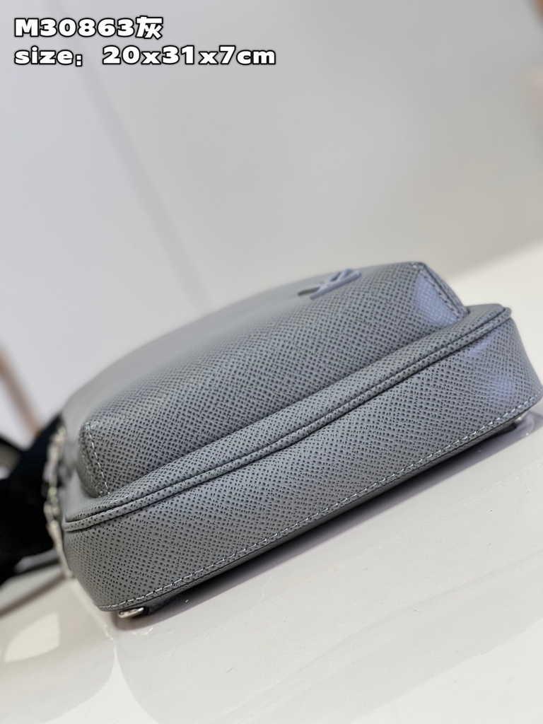 Louis Vuitton M30863 Avenue Slingbag Bag gray Taiga cowhide leather - Default Title - View 7
