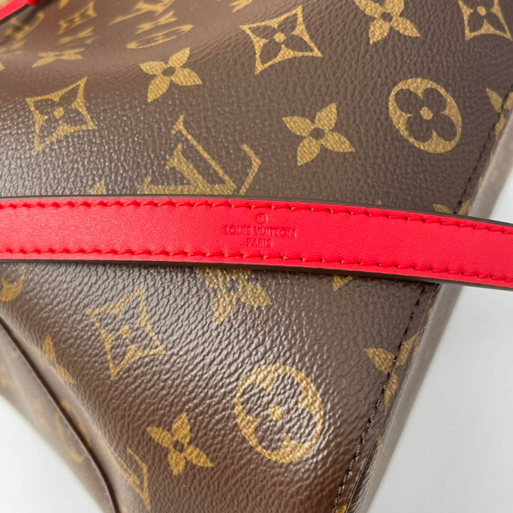Louis Vuitton M44021 NéoNoé MM Bucket Bag Monogram Red