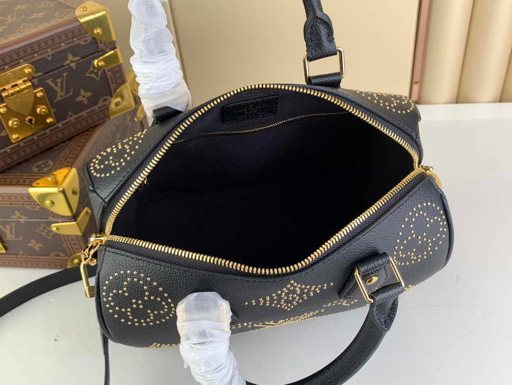 Louis Vuitton M46736 Speedy Bandoulière 25 Monogram Empreinte Leather Black - Default Title - View 8