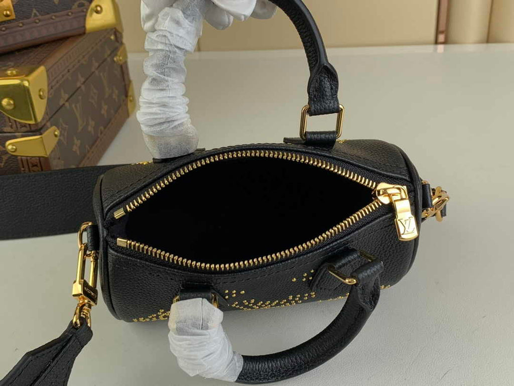 Louis Vuitton M46745 Nano Speedy Monogram Empreinte Leather Black - Default Title - View 8