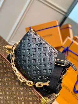 Louis Vuitton M57783 Coussin MM Shoulder Handbags Lambskin Black - Default Title - View 1