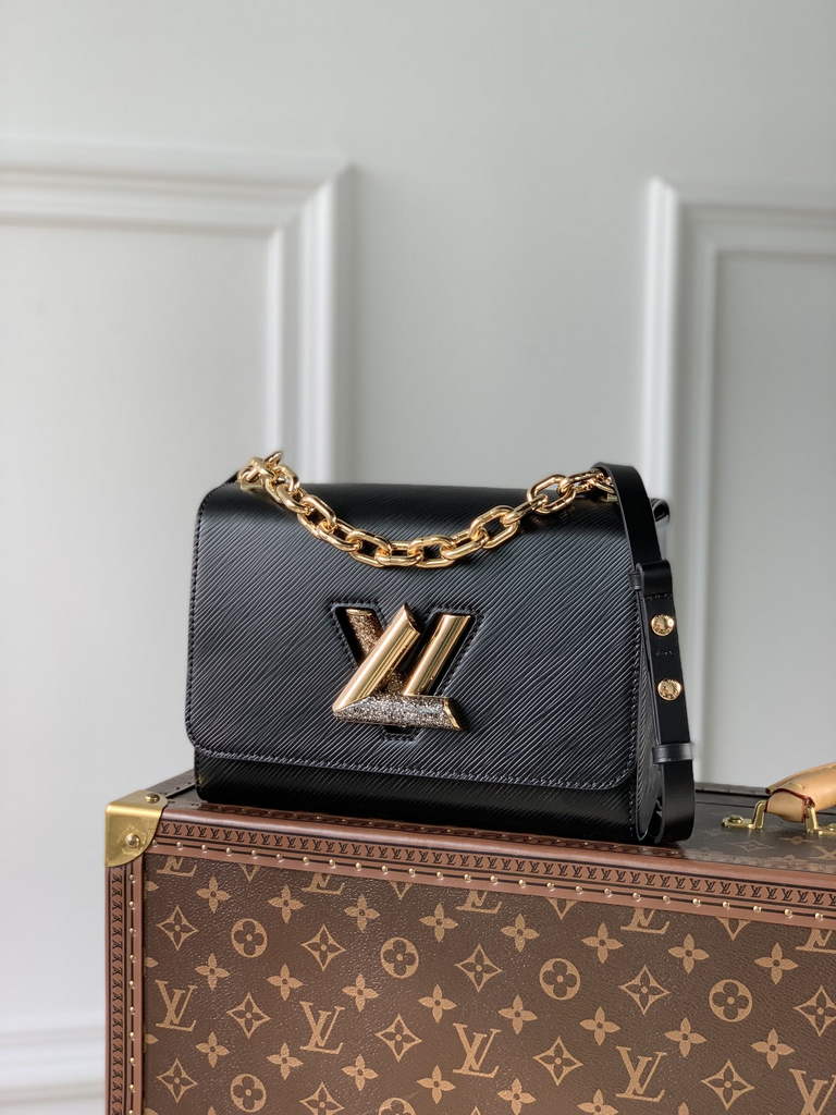 Louis Vuitton M59033 Twist MM Bag Epi Leather Black - Default Title - View 1