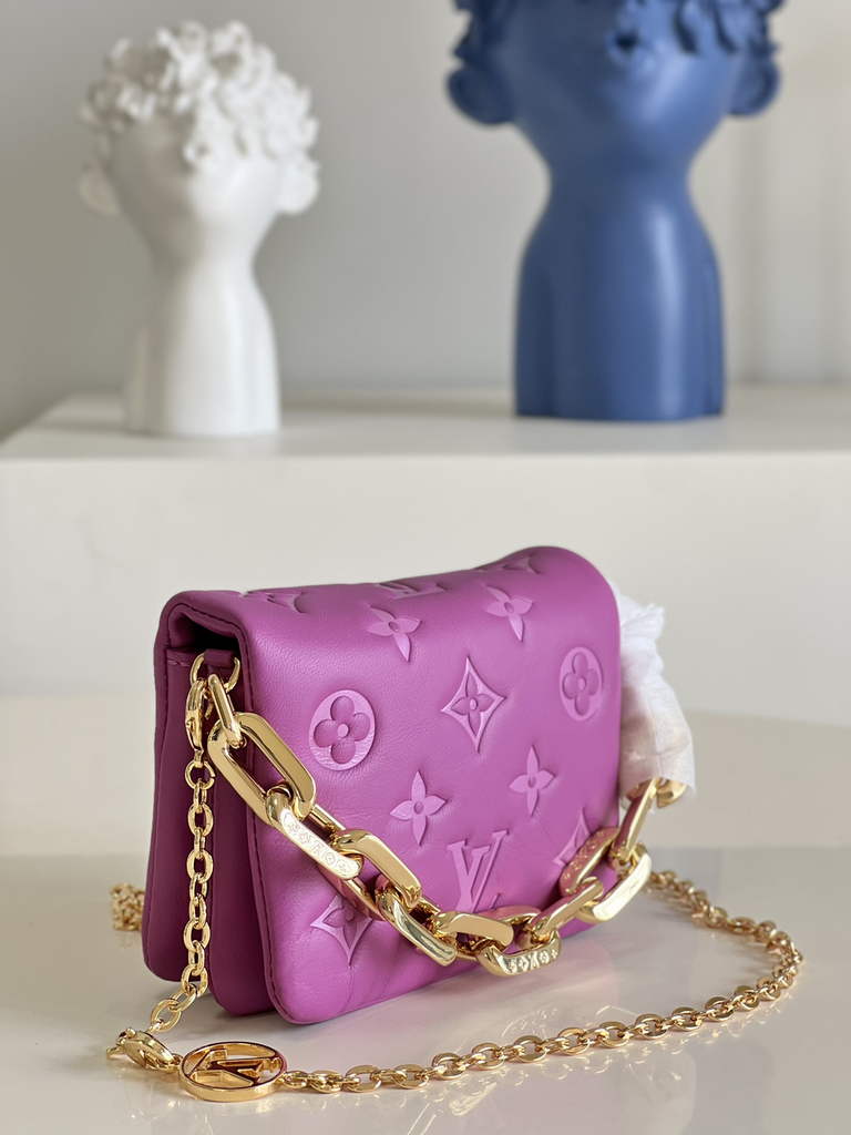 Louis Vuitton M81127 Beltbag Coussin Handbag Calfskin Leather Purple - Default Title - View 6