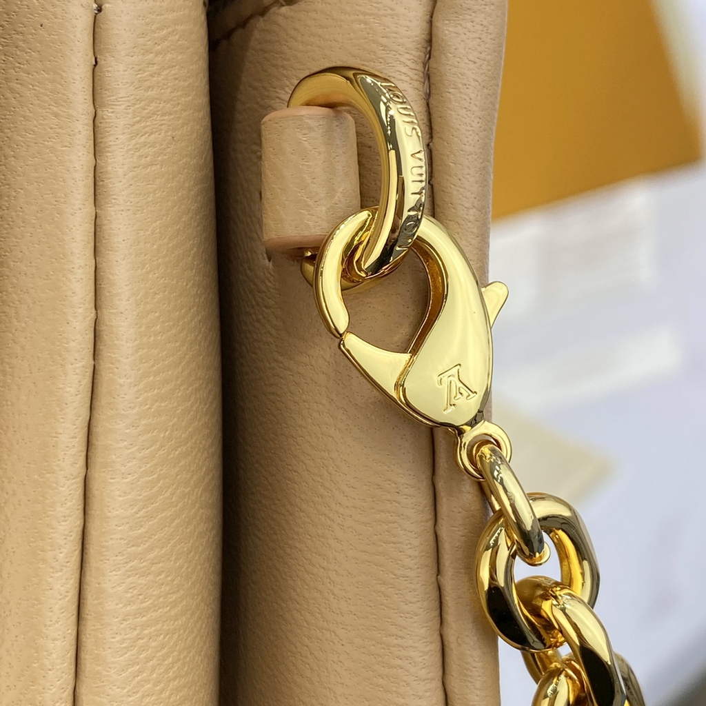 Louis Vuitton M80818 Pochette Coussin Bag Calfskin M80742 Dark Beige - Default Title - View 8