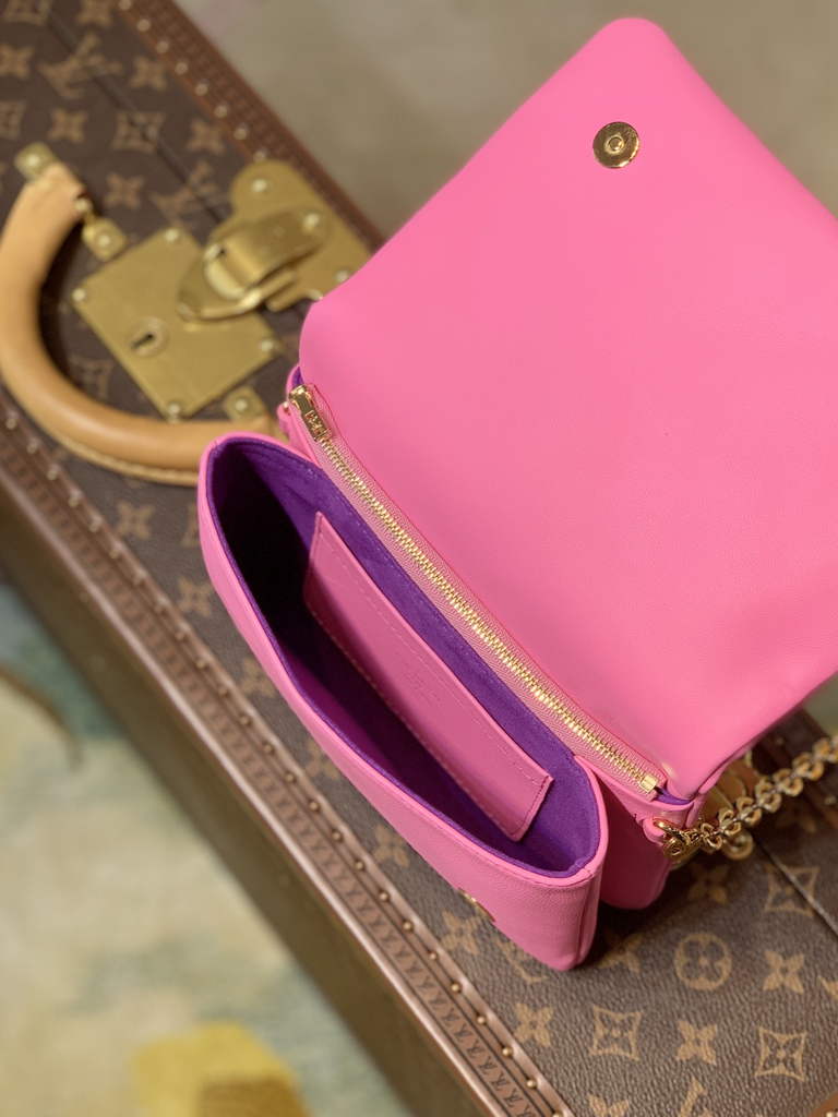 Louis Vuitton M80745 Pochette Coussin Handbag Calfskin M80742 Pink - Default Title - View 8