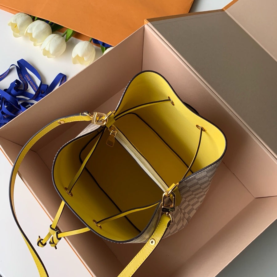 Louis Vuitton N40151 NéoNoé MM Bucket Bag Damier Azur Canvas