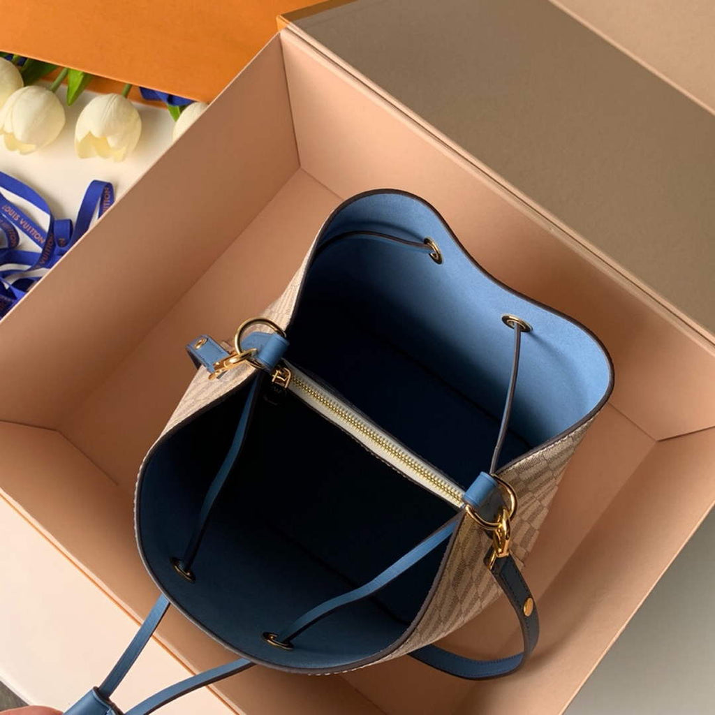 Louis Vuitton N40153 NéoNoé MM Bucket Bag Damier Azur Canvas