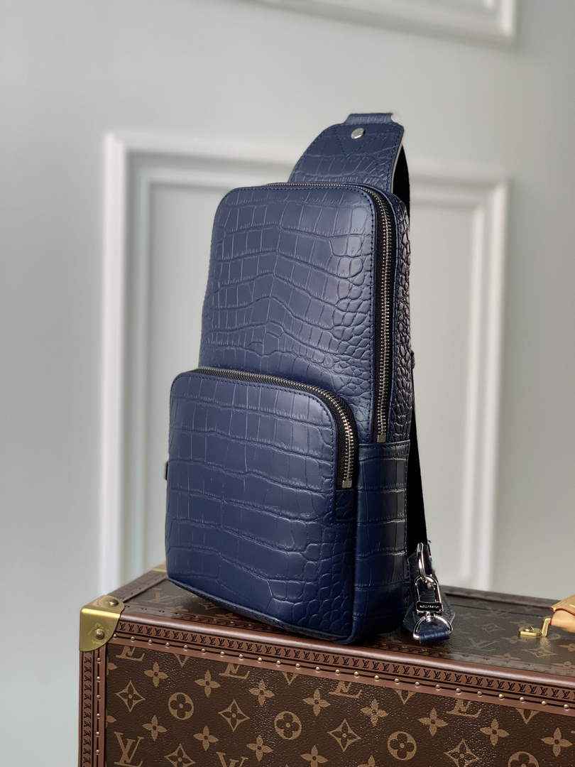 Louis Vuitton N41720 Avenue Sling Bag Damier Leather Blue - Default Title - View 3