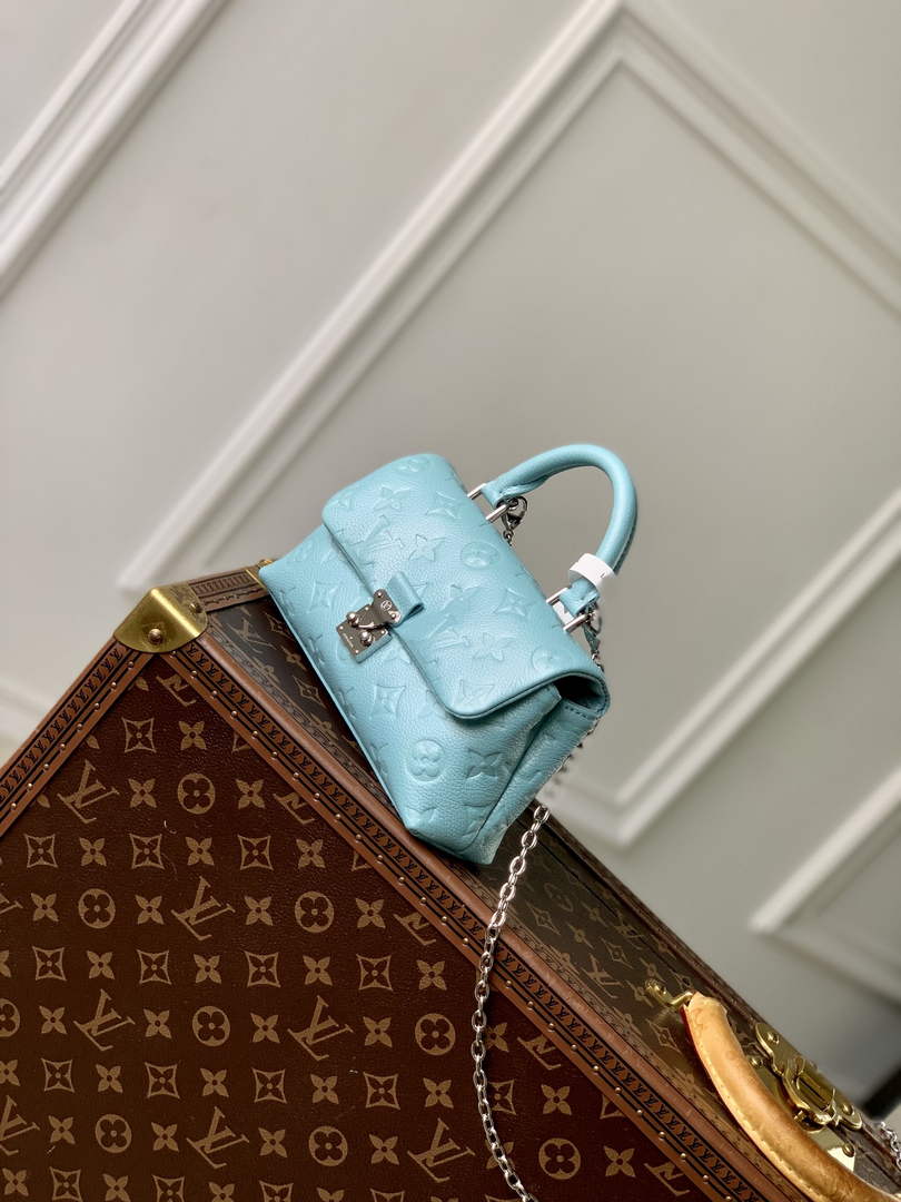 Louis Vuitton Nano Madeleine Bag, M12211 Blue Leather - Default Title - View 2