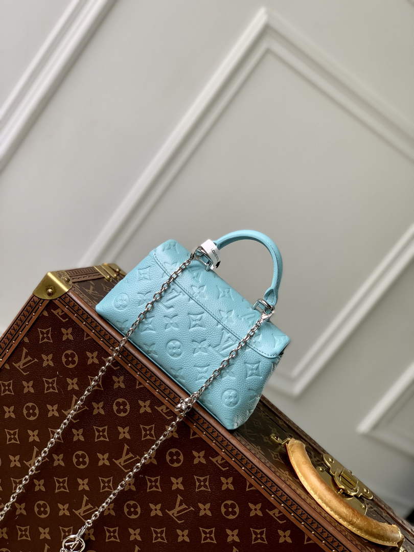 Louis Vuitton Nano Madeleine Bag, M12211 Blue Leather - Default Title - View 3