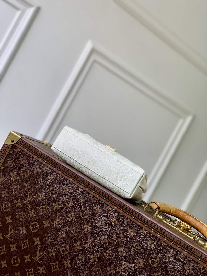 Louis Vuitton Nano Madeleine Bag, M27698 Milky White Green Leather - Default Title - View 4