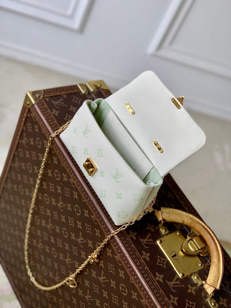 Louis Vuitton Nano Madeleine Bag, M27698 Milky White Green Leather - Default Title - View 8