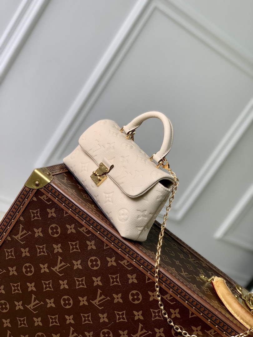 Louis Vuitton Nano Madeleine Bag, M12145 Cream Leather - Default Title - View 2