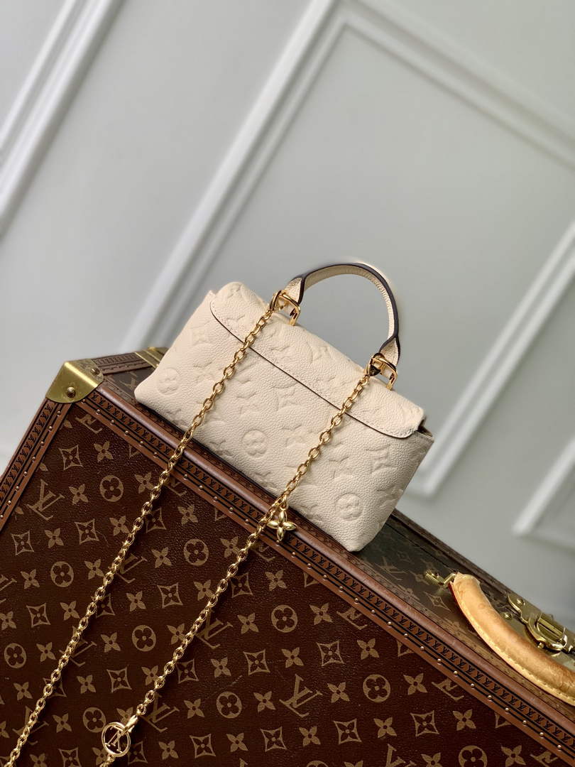 Louis Vuitton Nano Madeleine Bag, M12145 Cream Leather - Default Title - View 3