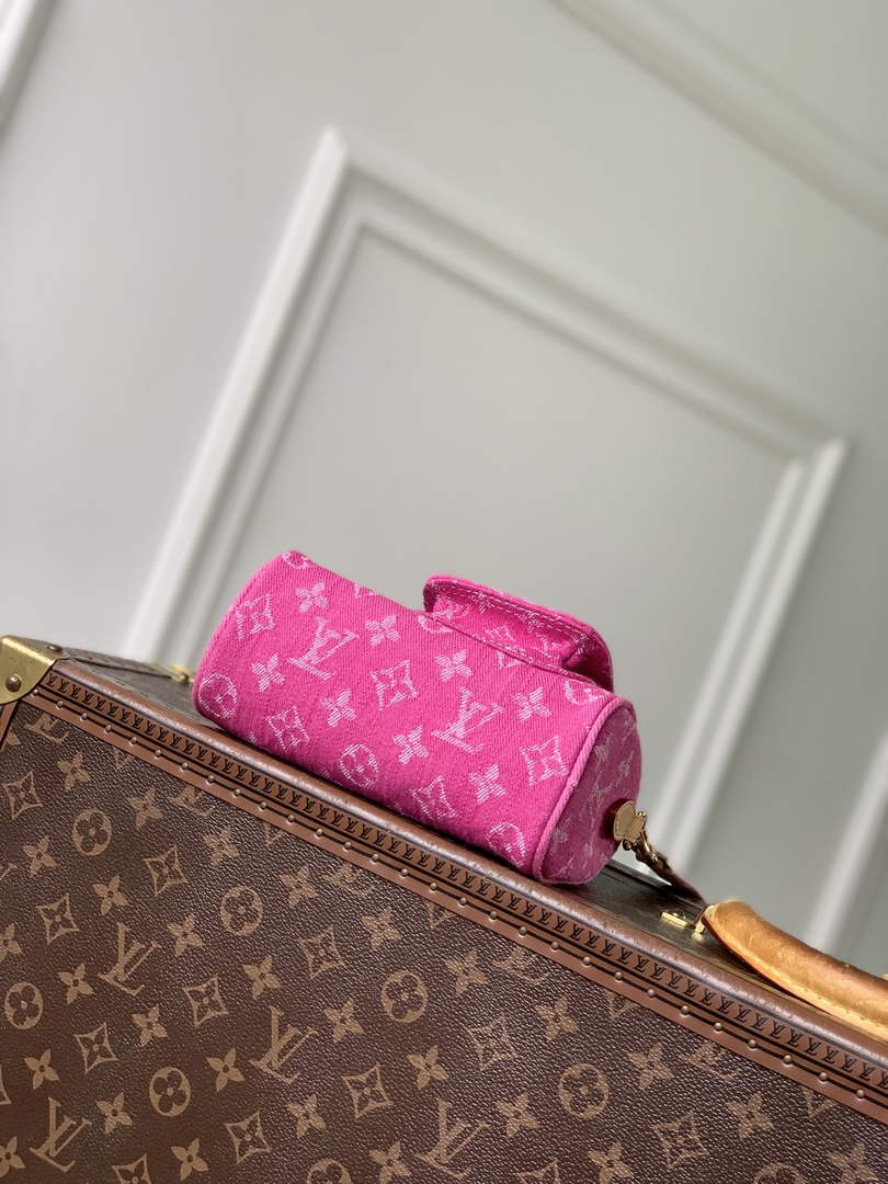 Louis Vuitton Nano Speedy Bag M27603 Fuchsia Denim - Default Title - View 4