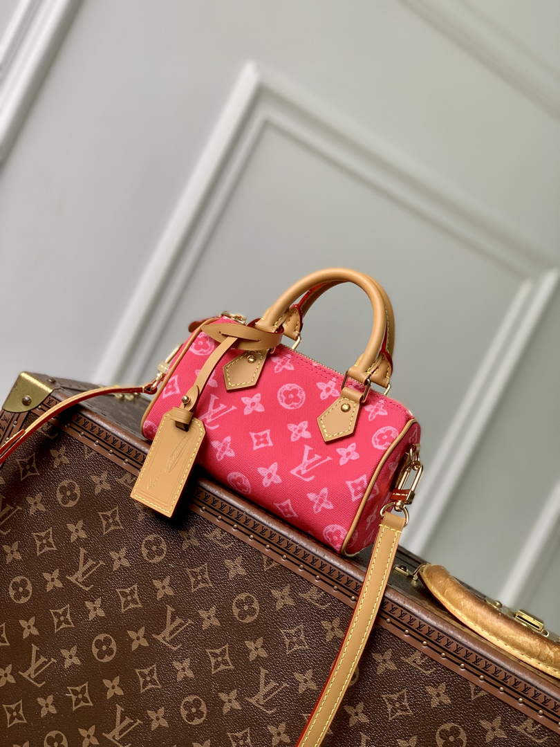 Louis Vuitton Nano Speedy Bag M28322 Monogram Rose Ruban - Default Title - View 1