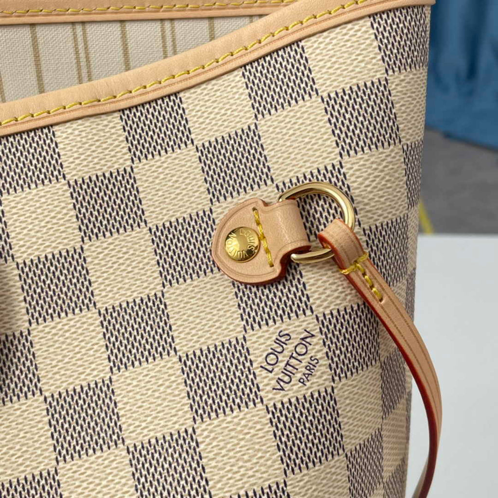 Louis Vuitton Neverfull MM Bag N41361 Damier Azur Canvas Beige - Default Title - View 8
