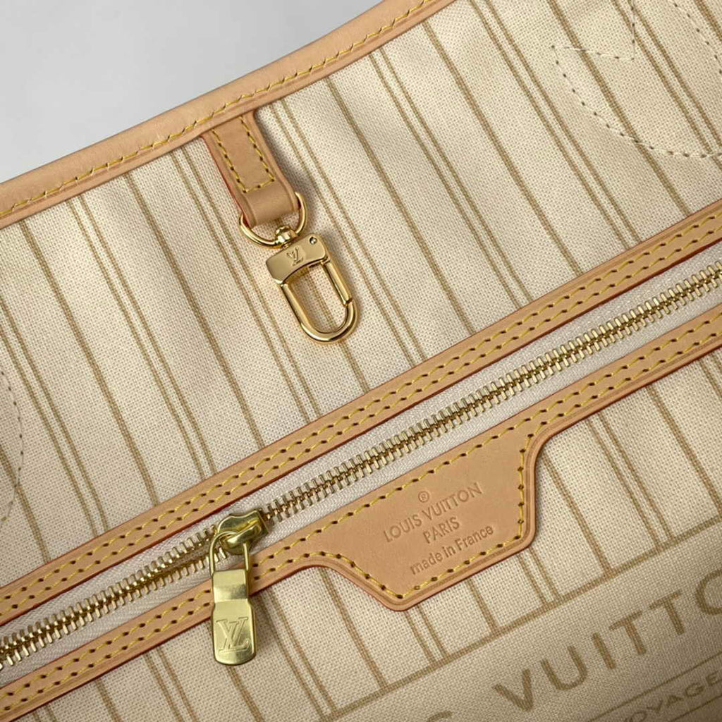 Louis Vuitton Neverfull MM Bag N41361 Damier Azur Canvas Beige - Default Title - View 9