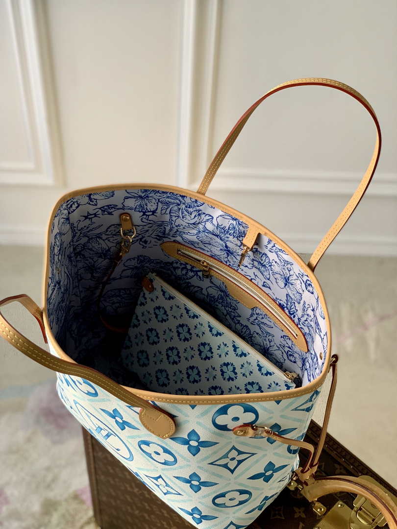 Louis Vuitton Neverfull MM Bag M25317 Blue